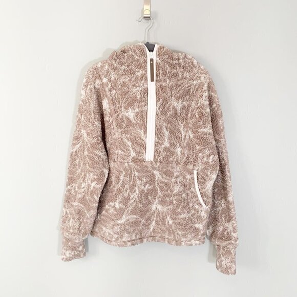 Prana women's polar escape half zip teddy fuzzy cozy warm long‎ sleeve pullover - Picture 2 of 11